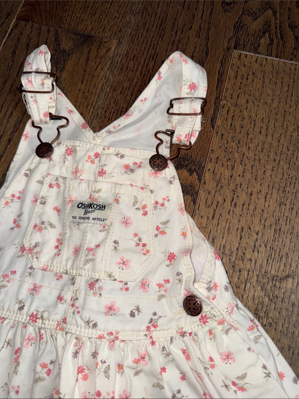 OshKosh B'gosh Cream Dress with Pink Floral Print - Picture 6 of 13